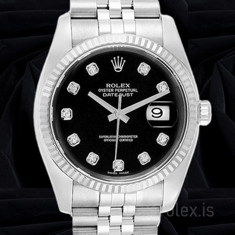 Rolex Datejust Men's 116234BKDJ Automatic Silver-tone Black Dial