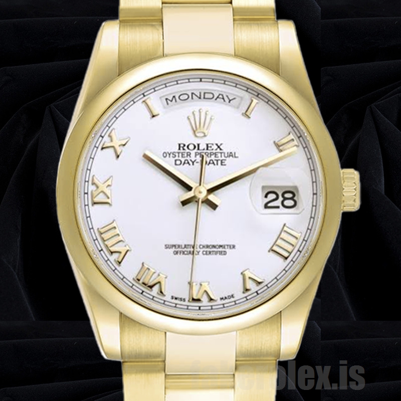 Rolex Day-Date 118208-73208 Men's 36mm White Dial