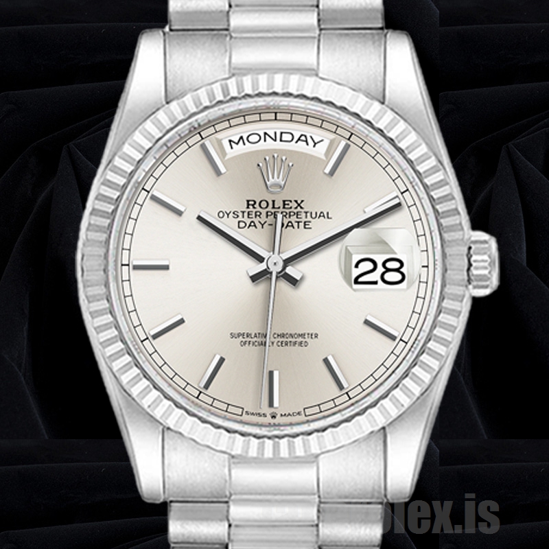 Rolex Day-Date m128239-0005 Men's 36mm Silver-tone Watch
